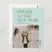 2022年シンプルの新年への応援写真ポー ポストカード (正面/裏面)