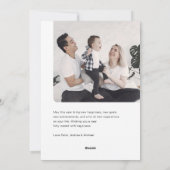 2022年シンプルモダン初めのお知らせ写真 シーズンカード (裏面)