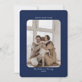 2022年シンプル初のミニマル・クリーン・ハッピーニューイヤー写真 シーズンカード (正面)