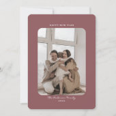 2022年シンプル初のミニマル・クリーン・ハッピーニューイヤー写真 シーズンカード (正面)