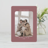 2022年シンプル初のミニマル・クリーン・ハッピーニューイヤー写真 シーズンカード (スタンド正面)