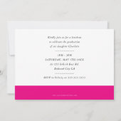 2022年シンプル卒業モダンミニマル国旗ピンク サンキューカード (裏面)