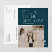 2022年シンプル新年の応援写真Po ポストカード (正面/裏面)