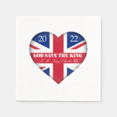 2022年チャールズIII世救神王 スタンダードカクテルナプキン (正面)