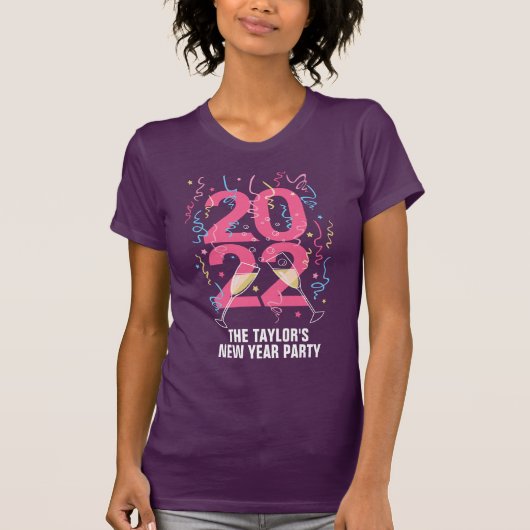 2022年ニューイヤーお祝いナイトシャンパン Tシャツ (正面)