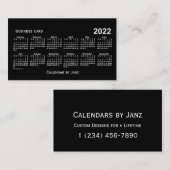2022年ネオンホワイトカレンダーby Janz 名刺 (正面/裏面)