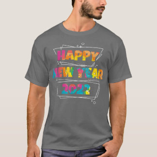 2022年ハッピーニューイヤー ホリデー 大晦日 お祝い Tシャツ
