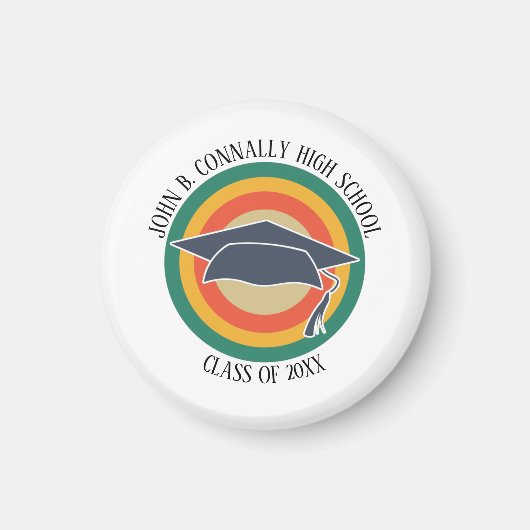 2022年パーソナライズされたの高校卒業クラス マグネット (正面)