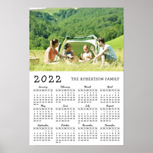 2022年パーソナライズされたカレンダー家族の写真 ポスター (正面)