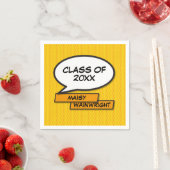 2022年パーソナライズされたクラス卒業パーティーおもしろい スタンダードカクテルナプキン (インサイチュ)