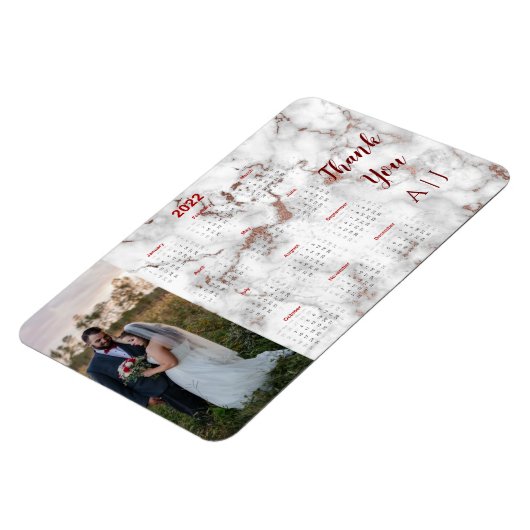 2022年パーソナライズされたフォト冷蔵庫カレンダー磁石 マグネット (左側)