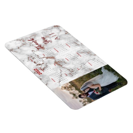 2022年パーソナライズされたフォト冷蔵庫カレンダー磁石 マグネット (右側)