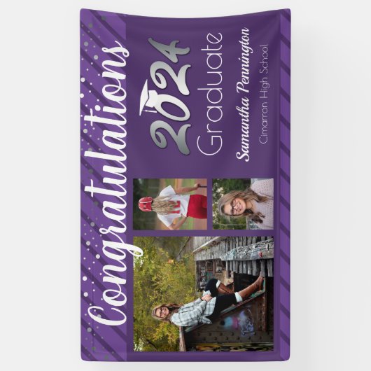 2022年フォトコラージョバナーの卒業クラス 横断幕 (縦)