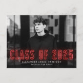 2022年フォト卒業パーティー赤ネオン教室 インビテーションポストカード (正面)