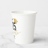 2022年ブラック・金ゴールドモダン卒業式 紙コップ (左)