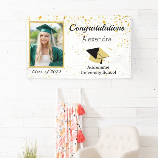 2022年モダンのシック写真卒業クラス 横断幕 (インサイチュ)