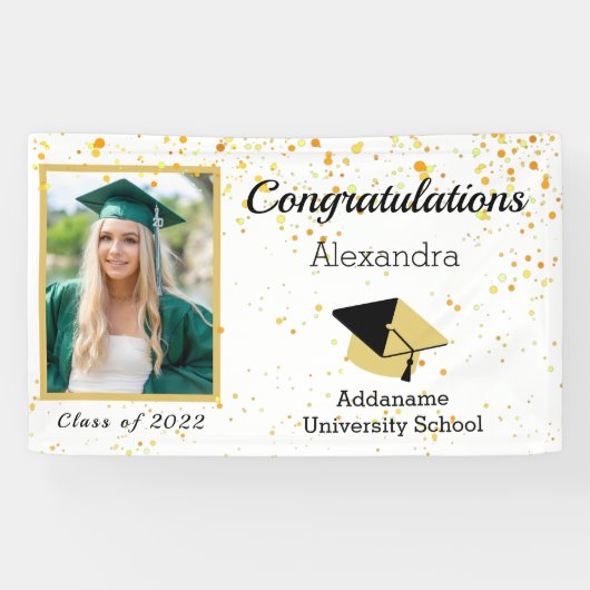 2022年モダンのシック写真卒業クラス 横断幕 (横)