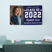 2022年モダンのネイビーブルークラス写真卒業Ba 横断幕 (トレードショー)