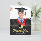 2022年モダンの写真卒業クラス サンキューカード (スタンド正面)
