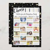 2022年モダンカレンダー応援年始フォトコラージュ シーズンカード (正面/裏面)