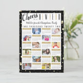 2022年モダンカレンダー応援年始フォトコラージュ シーズンカード (スタンド正面)