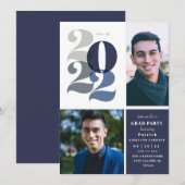 2022年モダンクラス卒業パーティー招待状 招待状 (正面/裏面)