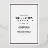 2022年モダンフォイルプレス卒業パーティーのクラス 箔招待状 (裏面)