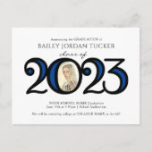 2022年モダンフォトブルー卒業発表 ポストカード (正面)