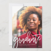 2022年モダン大学院写真アナウンスメントカード 案内状 (正面)