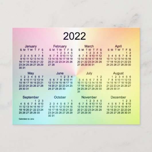 2022年レコレタ シャイマー ミニ カレンダー / Janz ポストカード (正面)