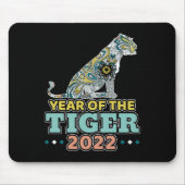 2022年中国の初め – ホワイトタイガー マウスパッド (正面)