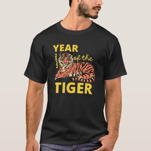 2022年中国の旧正月のタイガーアパレル男性へ Tシャツ (正面)