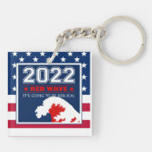 2022年中期選挙RED WAVE US Flag キーホルダー (裏面)