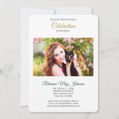 2022年写真の宗教キリスト教卒業クラス 招待状 (裏面)