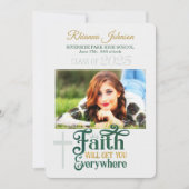 2022年写真の宗教キリスト教卒業クラス 招待状 (正面)