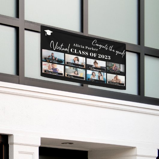 2022年写真コラージュの卒カスタム業クラス 横断幕 (ビルの外側)