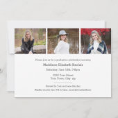 2022年写真卒業モダン招待状のクラス 招待状 (裏面)