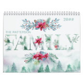 2022年冬の森林2枚/月の家族写真 カレンダー (カバー)