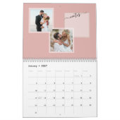 2022年冬の森林2枚/月の家族写真 カレンダー (1月 2027)