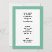 2022年医学部卒業パーティー 招待状 (裏面)