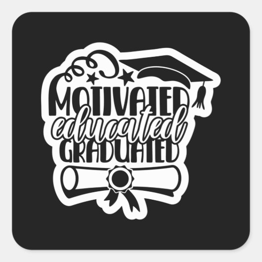 2022年卒業おめでとうの授業 スクエアシール (正面)