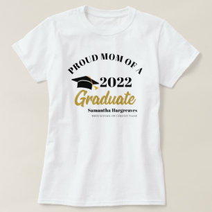 2022年卒業おめでとう カスタムデザインの自慢の母グッズ Tシャツ