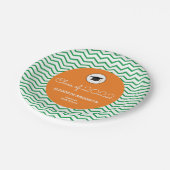 2022年卒業のオレンジと緑のクラス  ペーパープレート (アングル)