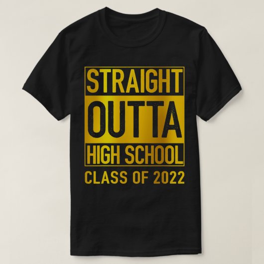 2022年卒業のストレートoutta高校 tシャツ (デザイン正面)