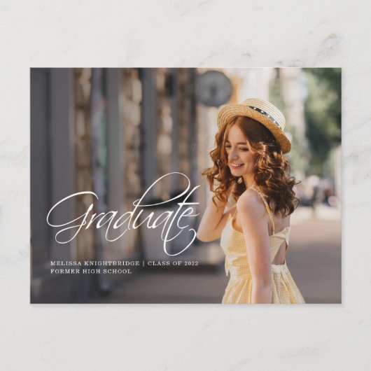 2022年卒業のフォトグラードクラスのスクリプト 案内ポストカード (正面)