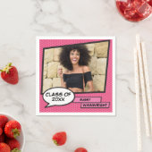 2022年卒業ガーリーピンク教室 スタンダードカクテルナプキン (インサイチュ)