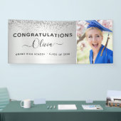 2022年卒業グリッターシルバーブラック 横断幕 (トレードショー)