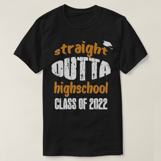 2022年卒業ストレートアウトタ高校 Tシャツ (デザイン正面)