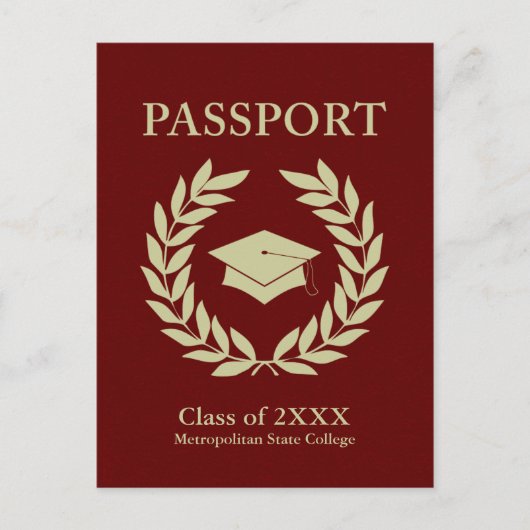 2022年卒業パスポートの種類 案内ポストカード (正面)