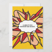 2022年卒業パーティモダンおもしろいクラス 招待状 (裏面)